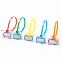 250pcs/Bag Mixed Color Easy mark 4x150mm Nylon Cable Ties tag labels Plastic loop Ties markers Cable Tag self-locking Zip Ties