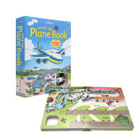 Original English genuine picture book Usborne wind up plane Book large format educational toy book four track wind up book parent-child play paperboard operation Usborne series