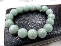 จัดส่งฟรีดำเนินการจีน100 ธรรมชาติ jadeite ลูกปัดสร้อยข้อมือสร้อยข้อมือสตริง12เมตร