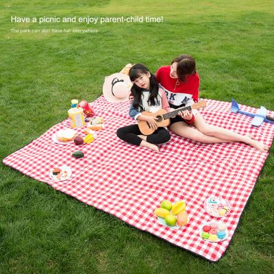 【YF】 Outdoor Foldable Picnic Mat Thicken Pad Breathable Soft Portable Camping Travel Waterproof Non Stick Grass Beach Blanket