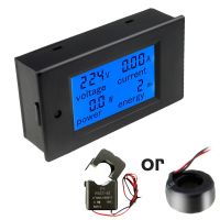 4 in 1 Digital Power Meter Voltage Current Watt Energy Electric Meter Gauge AC 80-260V 0-100A 20A LCD Display Voltmeter Ammeter
