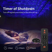 LED Galaxy Starry Sky Projector Ocean Wave Projection Night Light Music Player Remote Star Rotating Lamp For Bedroom Decor