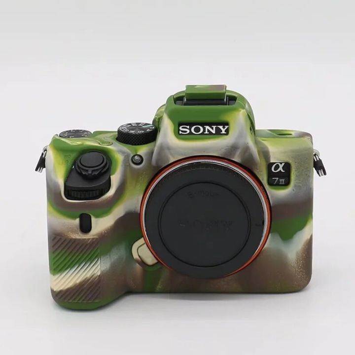 กระเป๋ายางเคสหนังป้องกันซิลิโคนนิ่มสำหรับ-sony-a73-a7iii-a7r3-a7riii-a7s3กล้องดิจิตอล