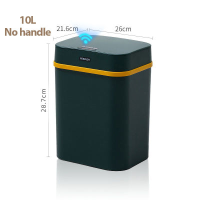 2021Smart Sensor Garbage Bin Automatic Induction Kicking Trash Can Kitchen Bathroom Trash Bin Toilet Waterproof Bin with Lid 1012L