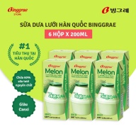 Mã BMLT30 giảm đến 30K đơn 150K Lốc Sữa Dưa lưới Hàn Quốc Melon Milk 200ml thumbnail