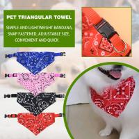 Pet Printed Saliva Towel Breathable Cute Summer Triangle Scarf F5Z8