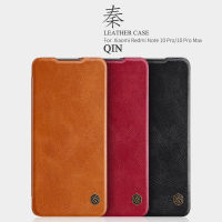 Nillkin Qin Series สำหรับ Xiaomi Redmi Note10หมายเหตุ10S Redmi หมายเหตุ10 Pro 10Pro Max 4G เคสแบบฝาพับหรูหราเคสหนังธุรกิจช่องเสียบบัตร Ultra-Thin เคสโทรศัพท์