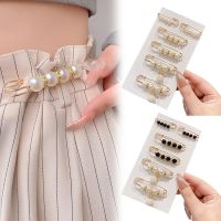 3/4/6 pcs/lot Korean Style Metal Pearl Pants Pin Waist Belt Adjuster for Women Girls Fashion Detachable Retractable Pin Fastener Belts