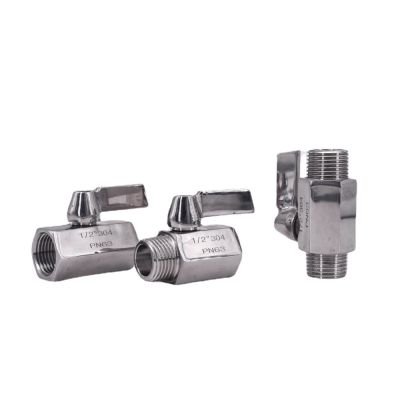 ▥┅ 1/8 1/4 3/8 1/2 3/4 1 BSP NPT Female Male Mini Sanitary Ball Valve Homebrew Beer SUS 304 316L Stainless With Steel Hanlde