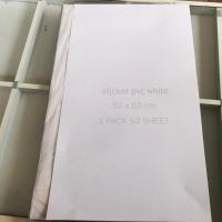 สติ๊กเกอร์ PVC แผ่น สำหรับงาน พิมพ์ ไดคัท ตัดสติ๊กเกอร์ พีวีซี ขนาดหน้ากว้าง 32ซม. ยาว 53ซม. (สีขาว)