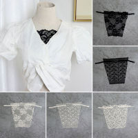 Wyoutong ผู้หญิงคลิปลูกไม้ที่มองไม่เห็นบนสีทึบ Mock Camisole Cleavage Cover Up Bra ใส่สีดำสีขาว