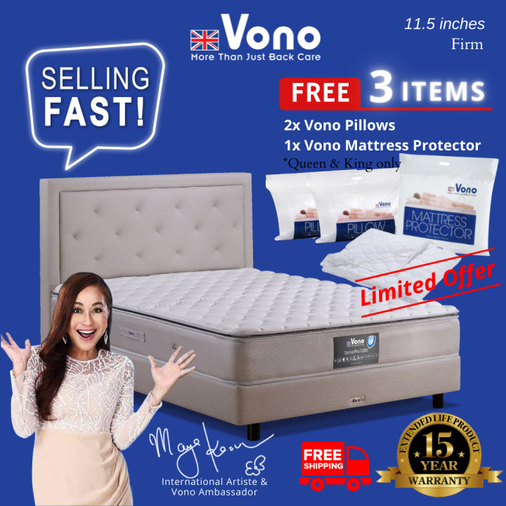 VONO SpinePro 1200 Mattress/ Spine Pro Collection Spring Bed Super