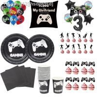 ✹△▤ Game Theme Disposable Tableware Kids Birthday Party Decorations Video Game Controller Napkin Paper Cup Plate Party Supplies