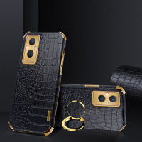 Oppo Reno7 Z 5G Case,RUILEAN Crocodile Pattern 360 Degree Rotating Ring Protective Cover (Compatible with Magnetic Car) for Oppo Reno7 Z 5G