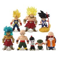 8ชิ้น/เซ็ต4-7ซม. Dragon-Ball Z DBZ อะนิเมะ Super Saiyan Son-Gku Broly Uron Vegeta Master Roshi Action Figure ของเล่น Brinquedos