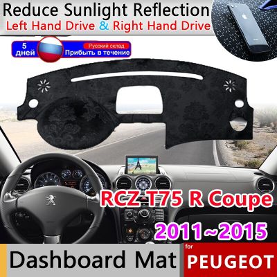 ฝาปิดแผงควบคุมพรมถาดรองพลาสติกโปร่งใสรถสำหรับ Peugeot 308 RCZ T75 R Coupe 2011 ~ 2015แผ่น2012เบาะบังแดดอุปกรณ์เสริมรถยนต์ป้องกันรังสียูวี