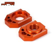 รถจักรยานยนต์ CNC ด้านหลังปรับโซ่เพลาบล็อกสำหรับ KTM SX SXF XC XCF EXC EXCF XCW XCFW 85 125 150 200 250 300 350 450 525 530