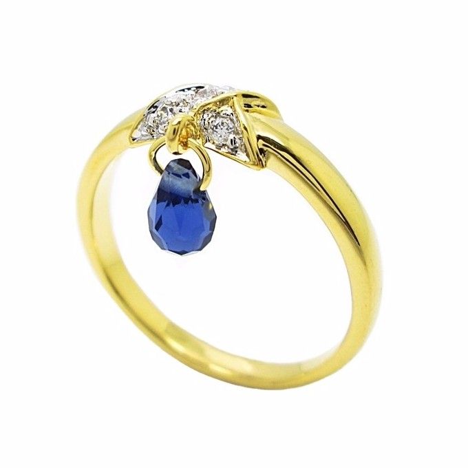 ไพลินแหวนแฟชั่น-แหวนสำหรับผู้หญิง-แหวนหญิง-ประดับเพชร-ประดับเพชร-cz-สวยวิ้งวับ-คริสตัล-ชุบทอง-บริการเก็บเงินปลายทาง
