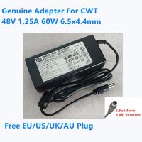 ของแท้48V 1.25A 60W 6.5X4.4Mm อะแดปเตอร์แหล่งกระจายไฟ AC KPL-060S-VI สำหรับชาร์จ CWT DVR POE