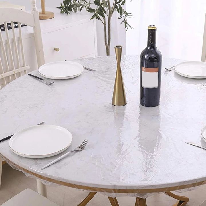 ผ้าปูโต๊ะแบบพอดีโต๊ะกลมพลาสติก-pvc-แผ่นรองจานใส2023ใหม่ผ้าผ้าคลุมโต๊ะสำหรับใช้ในครัวกันน้ำผ้าสำหรับจัดเลี้ยง