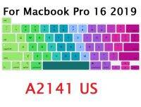 ตัวป้องกันฟิล์มคีย์บอร์ดซิลิโคนกันน้ำ Pro 16 A2141แผ่นกันสำหรับแมคบุ๊กสีรุ้ง2019 A2141เราแผ่นครอบแป้นพิมพ์