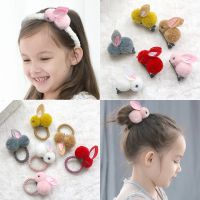 ✶✷ Cute Cartoon Rabbit Set Girls Elastic Rubber band Hair Bands Hair Accessories Baby Headband Hairpins Kids Fashion Ornament