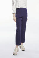 EP กางเกงทรงสลิมแต่งขอบกระเป๋า ผู้หญิง สีน้ำเงินเข้ม | Slim Trousers with Scallop Trim | 4685