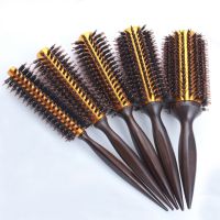 【CC】 IRUI 1pc Boar Bristle Round Hair Rolling Handle Comb Drying Styling Curling