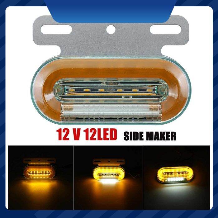 12V/24V LED Side Marker Lights Car Indicator Lamps Tail Trailer Truck Lorry Lazada PH