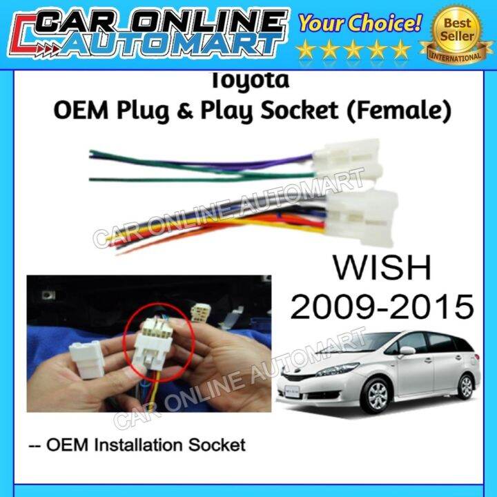 Toyota Wish 20092012 OEM Plug and Play Socket Cable Player Socket
