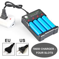 18650เครื่องชาร์จแบตเตอรี่สีดำ4ช่อง AC 110V 220V Dual สำหรับ18650การชาร์จ4.2V เครื่องชาร์จแบบชาร์จไฟได้