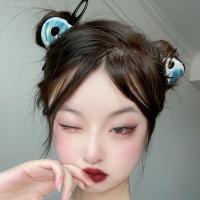 ♗❃ 2021 New Trend Turkish Evil Eyes Acetic Acid Hairpin Big Eyes Retro Chic Egirl Hair Clasp For Women Y2k Jewelry Charm Hairstick