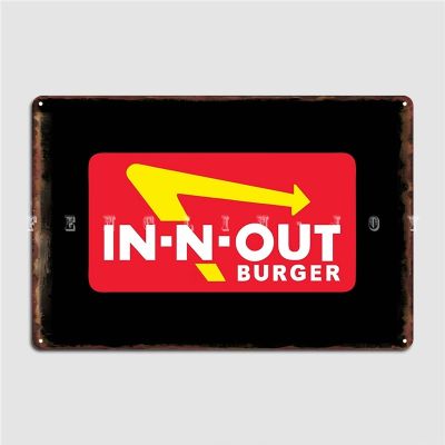 Best Seller In N Out Burger Merchandise Metal Sign Cinema Kitchen Wall Decor Printing Garage Club Tin Sign Poster