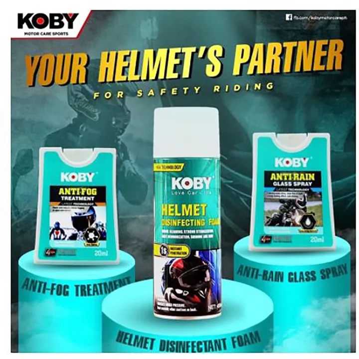 Helmet Kit Koby ( Helmet Discenfectant Foam, Anti Fog, Anti Rain Spray