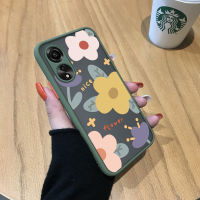 พร้อมเคสโทรศัพท์สำหรับ A78 OPPO 4G สวยเคสโทรศัพท์ดอกไม้ที่สวยงามขอบนิ่มมีน้ำค้างแข็งโปร่งใสเคสแข็งเด็กชายหญิงคลุมทั้งหมดกันกระแทกกล้องป้องกัน