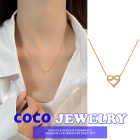 COCOJEWELRY สร้อยคอจี้หัวใจพลอยเทียมแบบเกาหลีเรียบง่าย