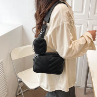 Quilted Crossbody Bag 2 In 1 PU Leather Women Shoulder Bag Female Square Handbags With Coin Purse Summer Travel Bag For Female