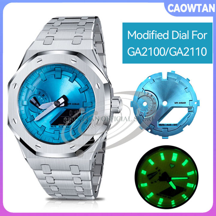 casiไม้โอ๊คสำหรับ-g-shock-ga-2100-ga-2110ดัดแปลงวงแหวนหน้าปัดเรืองแสงเครื่องชั่งนาฬิกาแบบ-diy-แหวนปรับค่าดัชนีอุปกรณ์หน้าปัดนาฬิกา