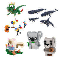 Buildmoc Brickheads สัตว์ Creative Dragon Koala Shark Bird Dog MOC ชุด Building Blocks ชุดของเล่นสำหรับเด็กของขวัญเด็ก Toy