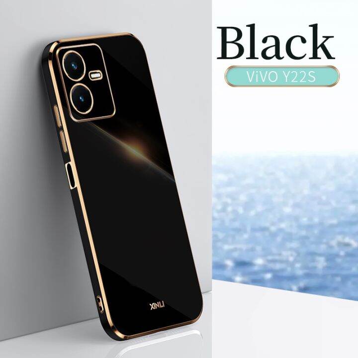 vivo-y22s-case-softcase-silikon-tpu-electroplating-กันกระแทกฝาครอบ-vivo-y22-vivoy22ปลอก