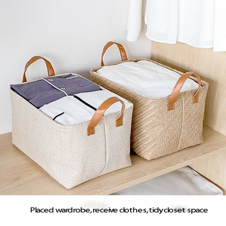 woven-storag-basket-foldable-clothes-organizer-basket-with-handle-closet-organzier-washable-home-storage-organizser