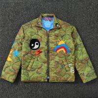 2022ใหม่สำหรับผู้ชาย Cpfm.xyz ปักลาย Camo Lysergic เสื้อแจ็กเก็ตนักบิน/R088ให้ความอุ่นผ้าฝ้ายลง