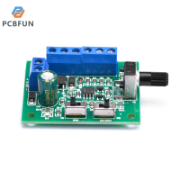 pcbfun ตัวควบคุมจอ DC แบบไร้แปรงถ่านกระแสตรง8-24V พร้อมไดรฟ์แบบไร้แปรงถ่านควบคุมความเร็ว PWM บอร์ดสวิทช์ย้อนกลับแบบย้อนกลับ