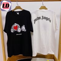 LD เสื้อยืด palm angels แขนสั้น หมีหัวใจ