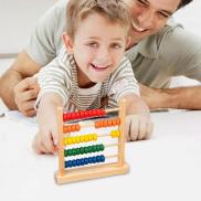 Đồ chơi Montessori khung gỗ Bàn tính đồ chơi toán học mầm non đồ chơi học