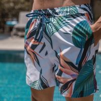 กางเกงชายหาด VNOM BEACH SHORTS กางเกงชายหาดลายใบไม้ Mens BEACH SHIRT TROPICAL