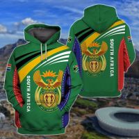 South Africa Flag and Emblem Pattern Hoodies For Male Loose Mens Fashion Sweatshirts Boy Casual Clothing Oversized Streetwear