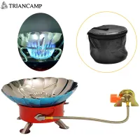 Outdoor Gas Burner Windproof Camping Stove Portable Folding Ultralight Lighter Tourist Equipment For Hiking גזיה לקמפינג מתקפלת