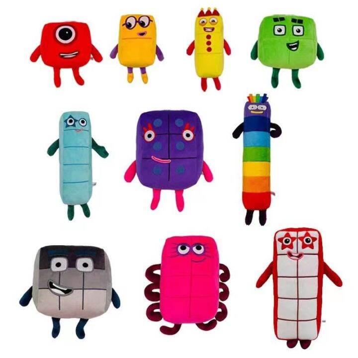 1pcs 15-36cm 2021 Cartoon Numberblocks Plush Doll Educational Stuffed ...