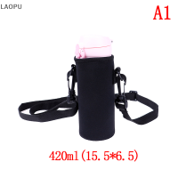 LAOPU 420ml-1500ml ขวดน้ำ Carrier INSULATED COVER BAG Holder STRAP TRAVEL